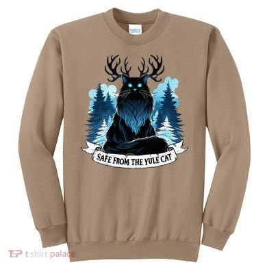 Safe From The Yule Cat Christmas Icelandic Iceland Folklore Sweatshirt