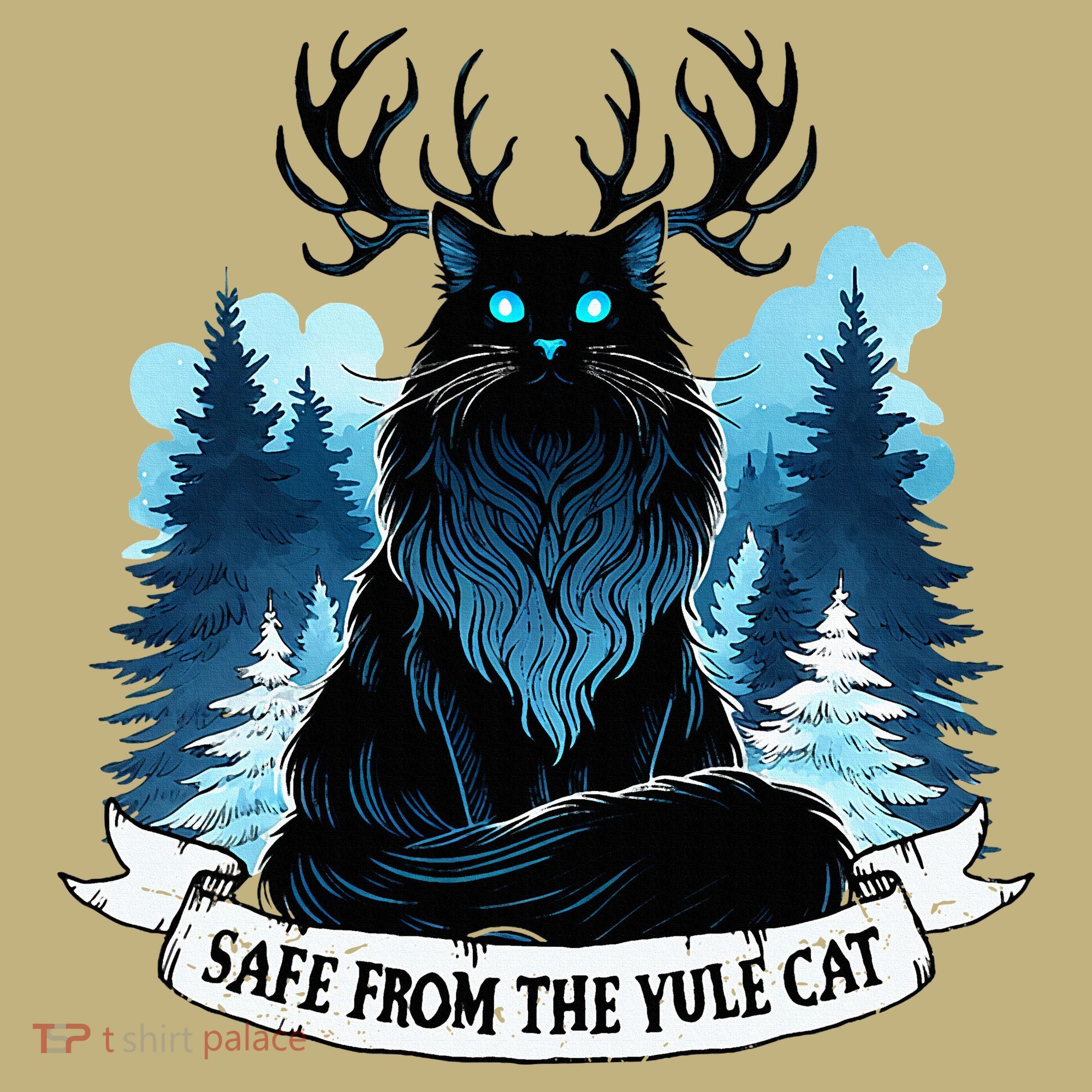 Safe From The Yule Cat Christmas Icelandic Iceland Folklore Sweatshirt