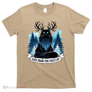 Safe From The Yule Cat Christmas Icelandic Iceland Folklore T-Shirt
