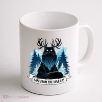 Safe From The Yule Cat Christmas Icelandic Iceland Folklore Coffee Mug thumb 1