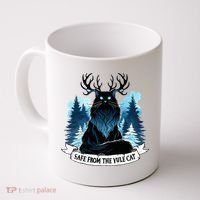 Safe From The Yule Cat Christmas Icelandic Iceland Folklore Coffee Mug thumb 0