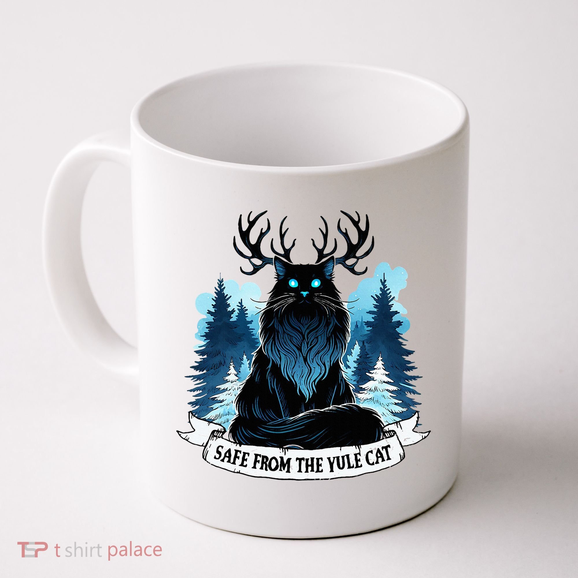 Safe From The Yule Cat Christmas Icelandic Iceland Folklore Coffee Mug