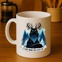 Safe From The Yule Cat Christmas Icelandic Iceland Folklore Coffee Mug thumb 4