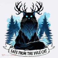 Safe From The Yule Cat Christmas Icelandic Iceland Folklore Beanie thumb 2
