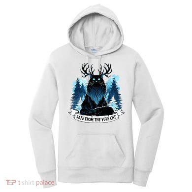 Safe From The Yule Cat Christmas Icelandic Iceland Folklore Women's Hoodie