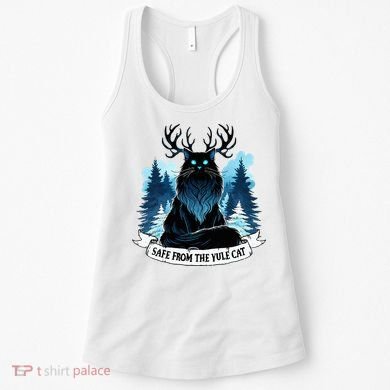 Safe From The Yule Cat Christmas Icelandic Iceland Folklore Women's Tank Top