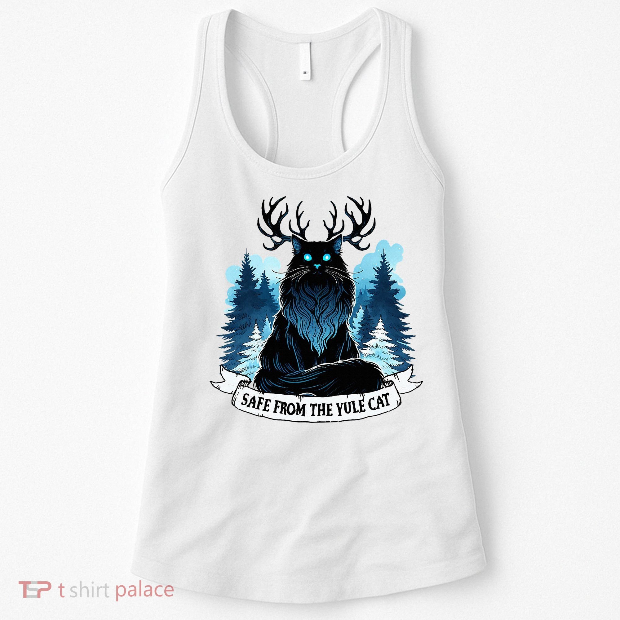 Safe From The Yule Cat Christmas Icelandic Iceland Folklore Women's Tank Top