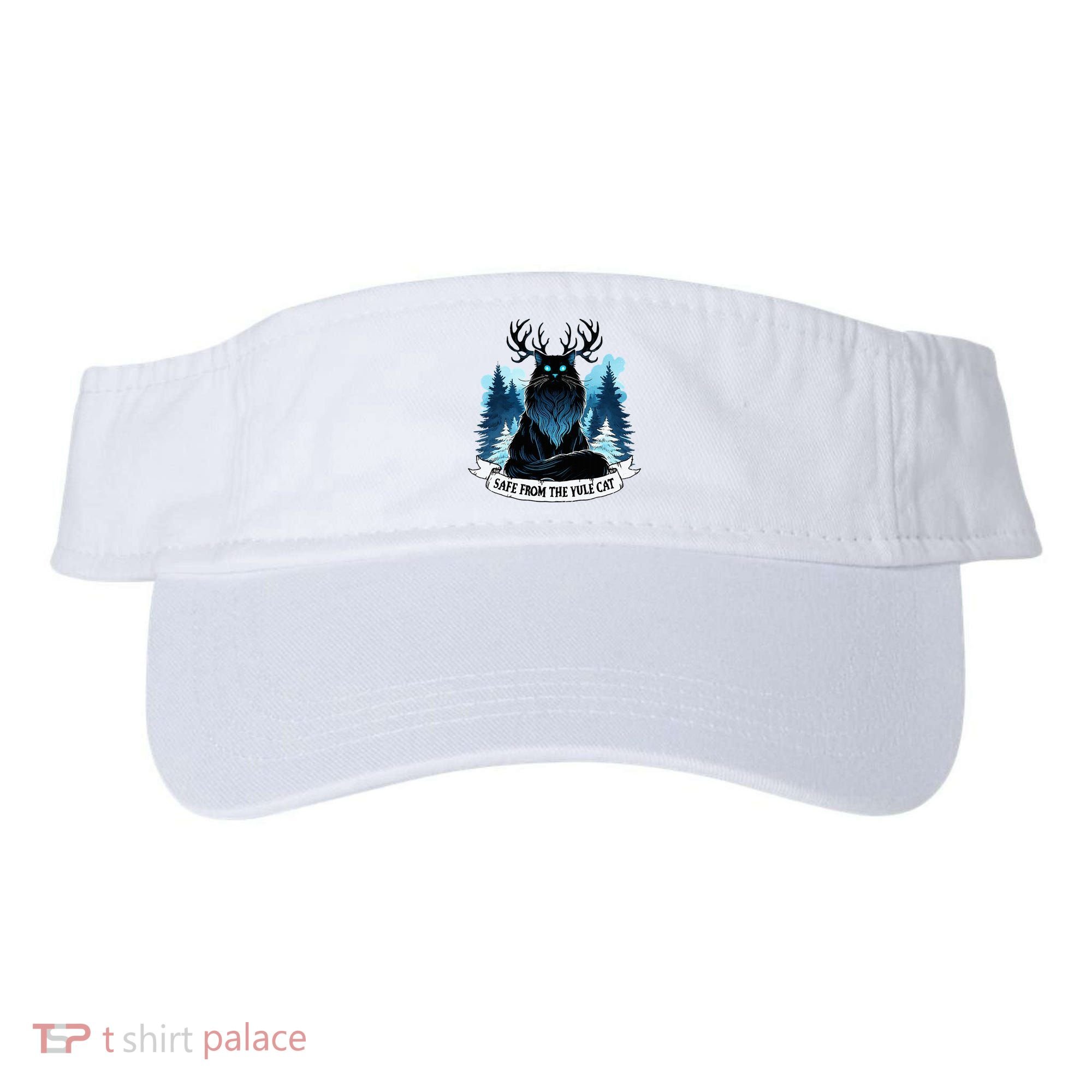 Safe From The Yule Cat Christmas Icelandic Iceland Folklore Visor
