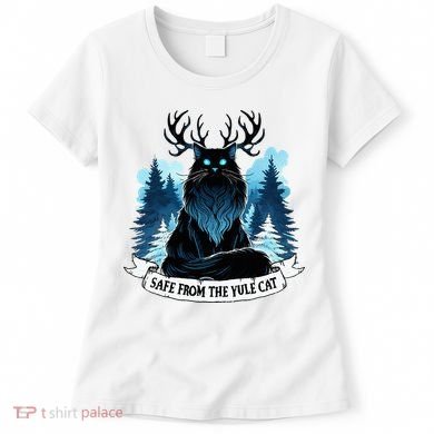 Safe From The Yule Cat Christmas Icelandic Iceland Folklore Women's T-Shirt