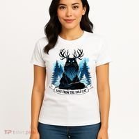 Safe From The Yule Cat Christmas Icelandic Iceland Folklore Women's T-Shirt thumb 4