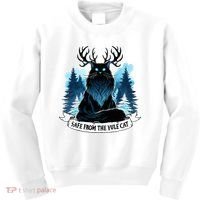 Safe From The Yule Cat Christmas Icelandic Iceland Folklore Kids Sweatshirt thumb 0