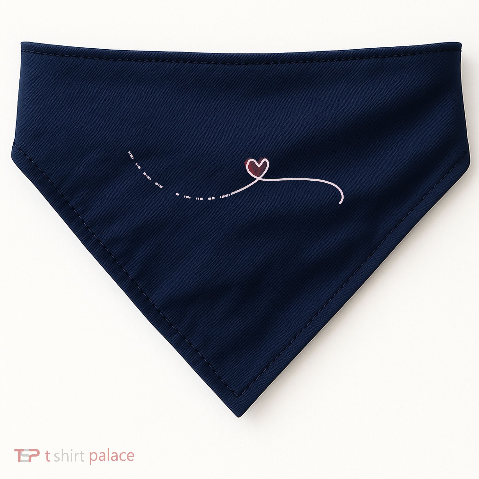 Subtle Fk Trump Morse Code Heart Antimaga Feminist Rights USA-Made Doggie Bandana