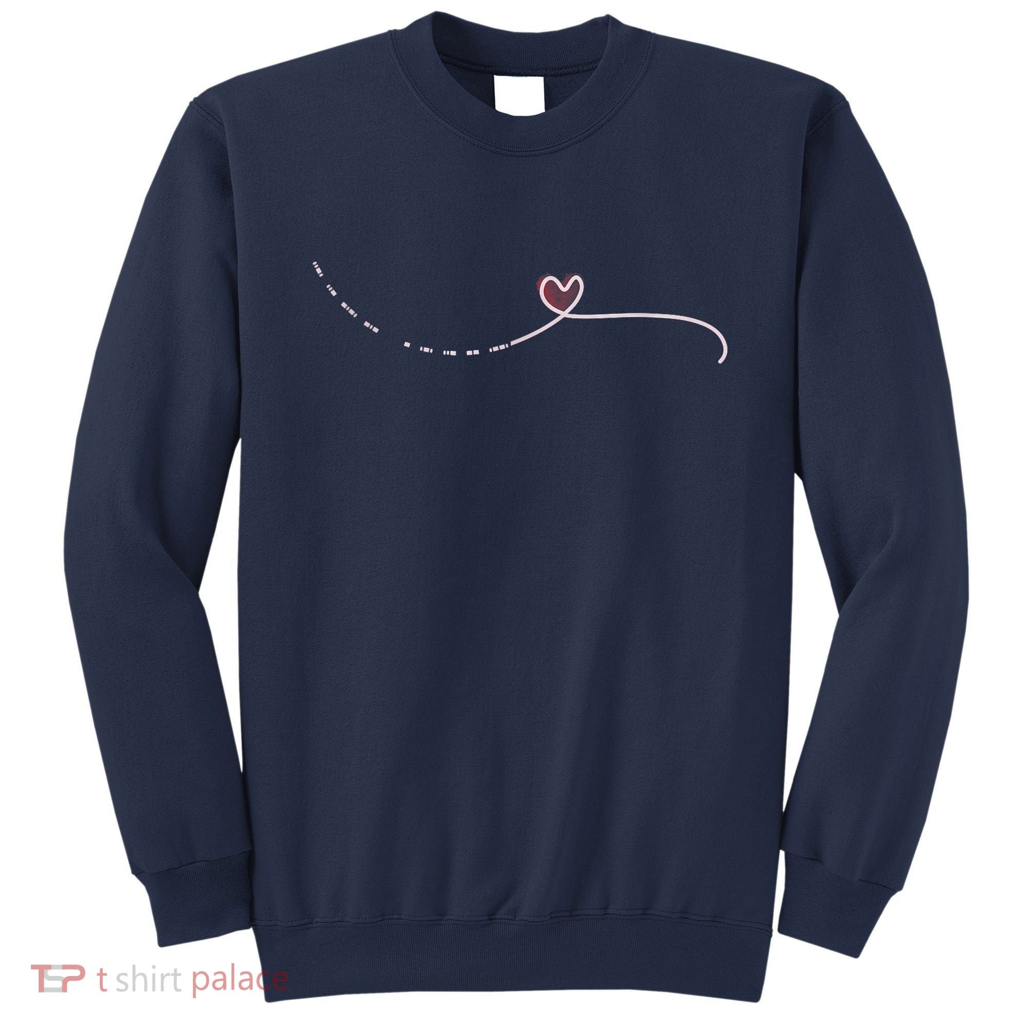 Subtle Fk Trump Morse Code Heart Antimaga Feminist Rights Sweatshirt