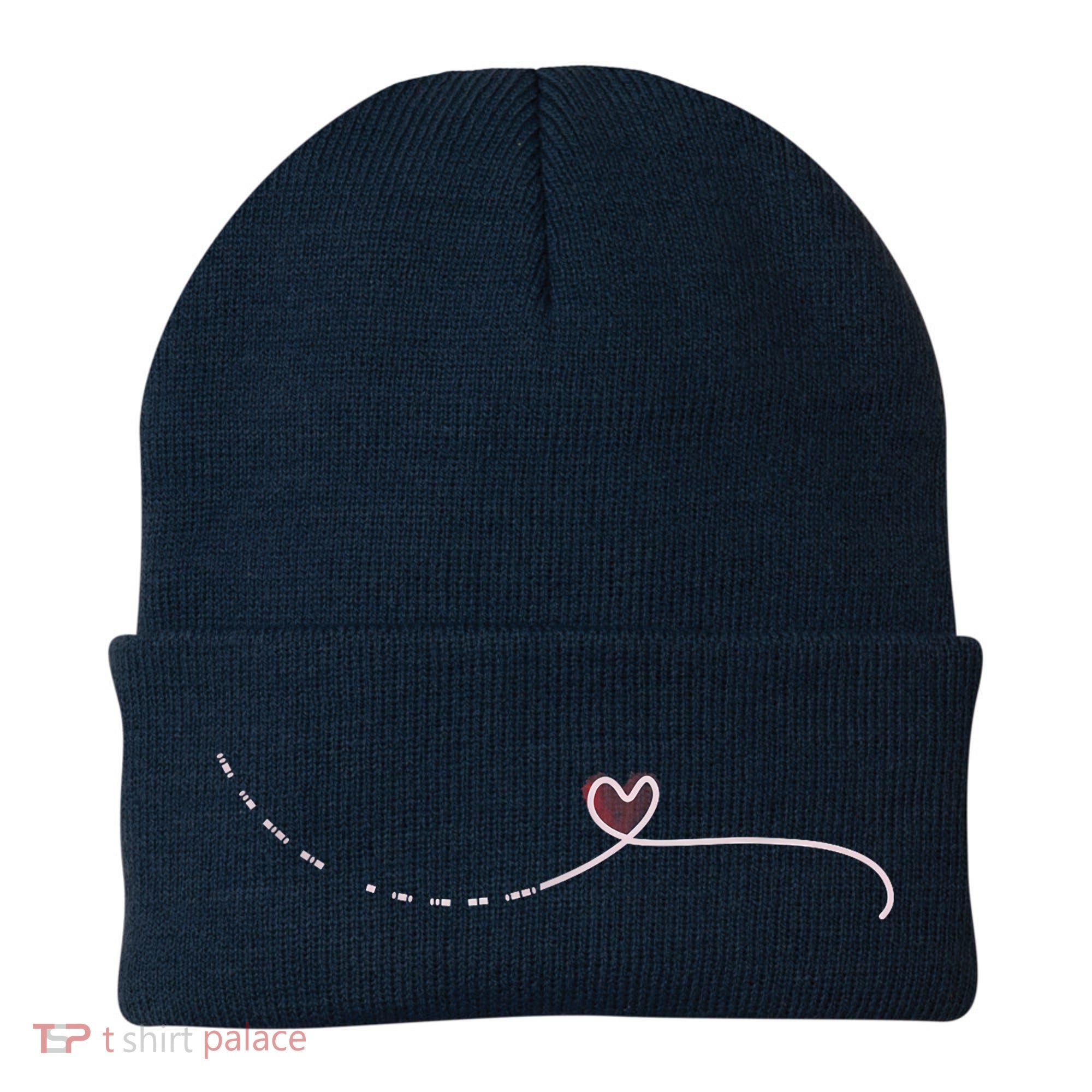 Subtle Fk Trump Morse Code Heart Antimaga Feminist Rights Beanie