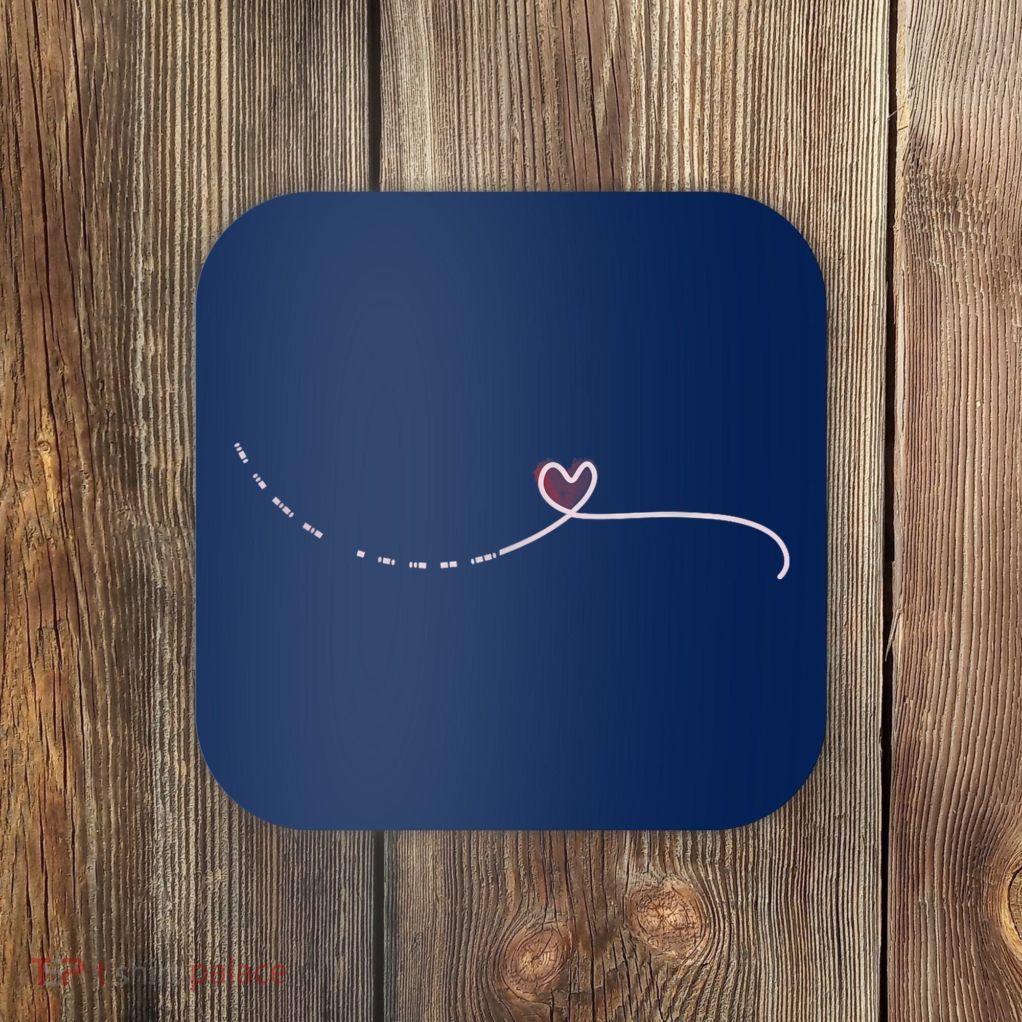 Subtle Fk Trump Morse Code Heart Antimaga Feminist Rights Coaster