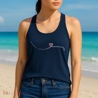 Subtle Fk Trump Morse Code Heart Antimaga Feminist Rights Women's Tank Top thumb 2