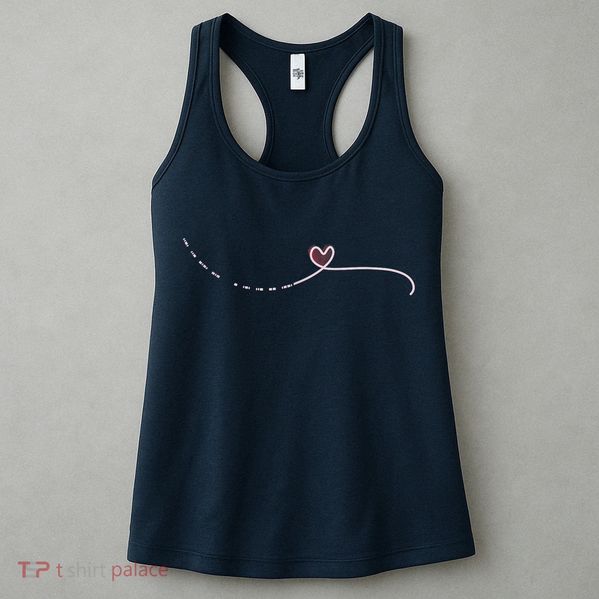 Subtle Fk Trump Morse Code Heart Antimaga Feminist Rights Women's Tank Top