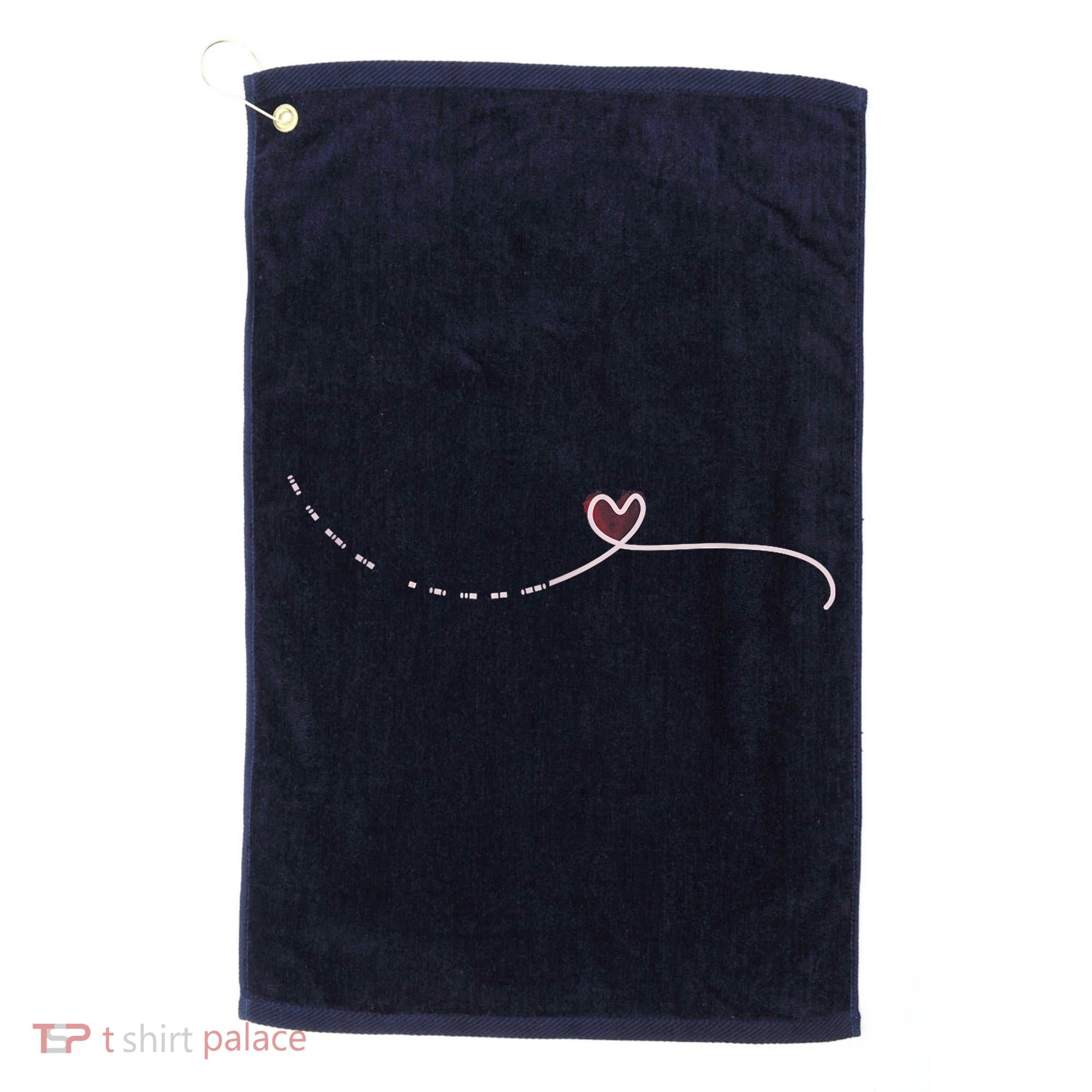 Subtle Fk Trump Morse Code Heart Antimaga Feminist Rights Golf Towel