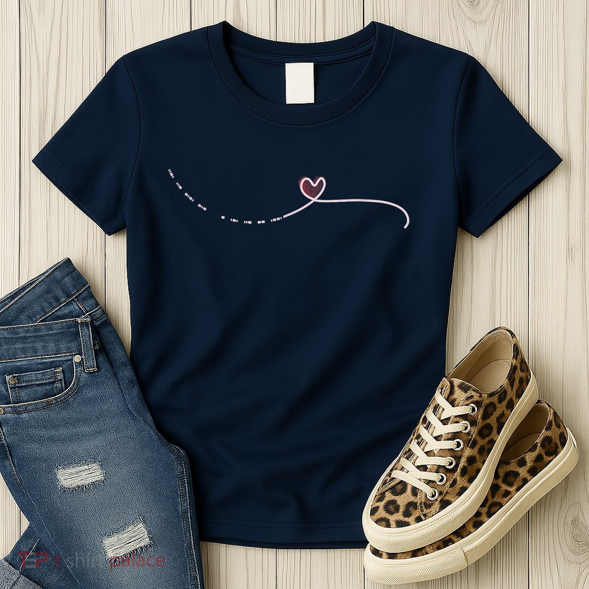 Subtle Fk Trump Morse Code Heart Antimaga Feminist Rights Women's T-Shirt