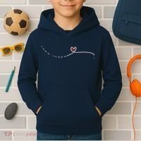 Subtle Fk Trump Morse Code Heart Antimaga Feminist Rights Kids Hoodie thumb 2