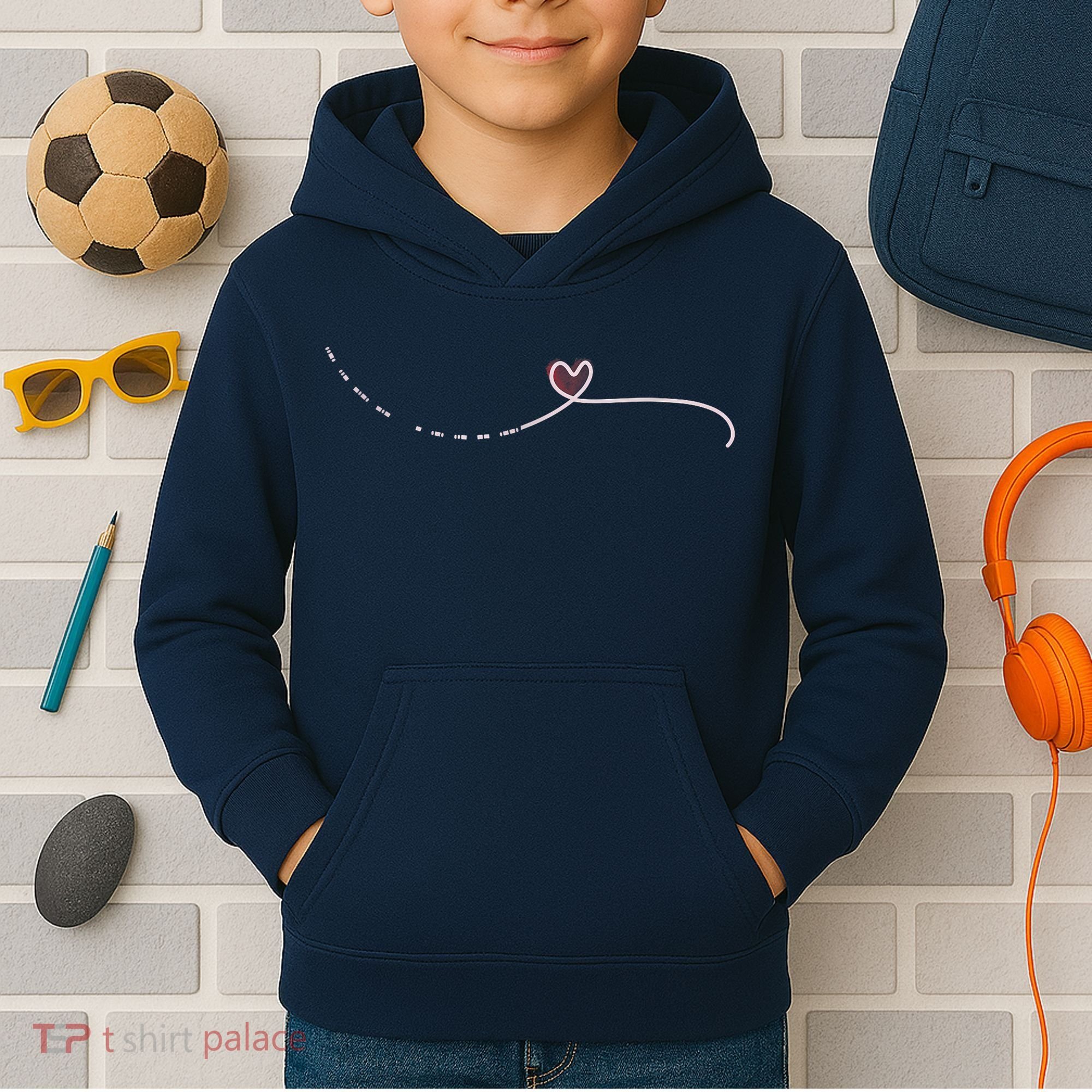 Subtle Fk Trump Morse Code Heart Antimaga Feminist Rights Kids Hoodie