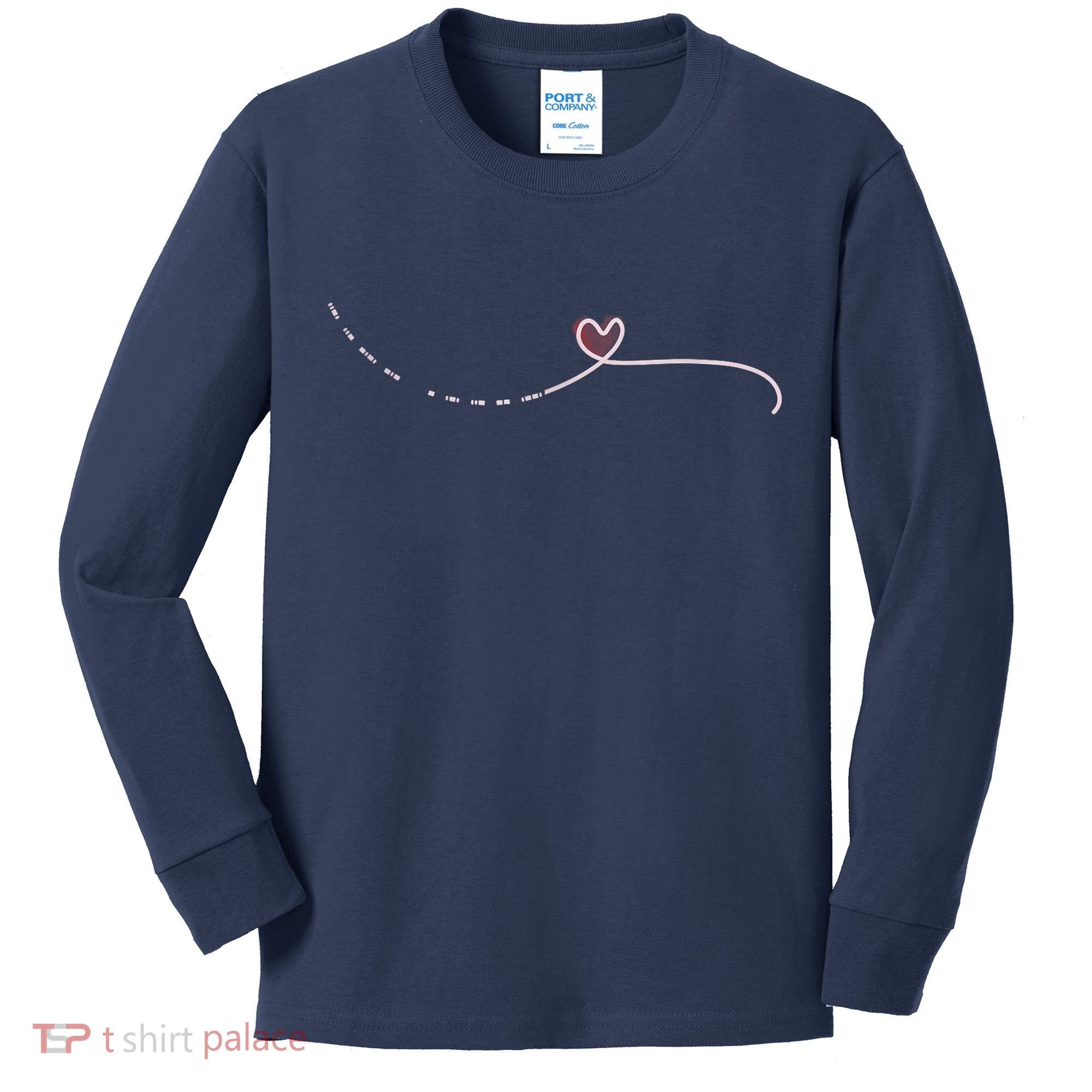 Subtle Fk Trump Morse Code Heart Antimaga Feminist Rights Kids Long Sleeve Shirt