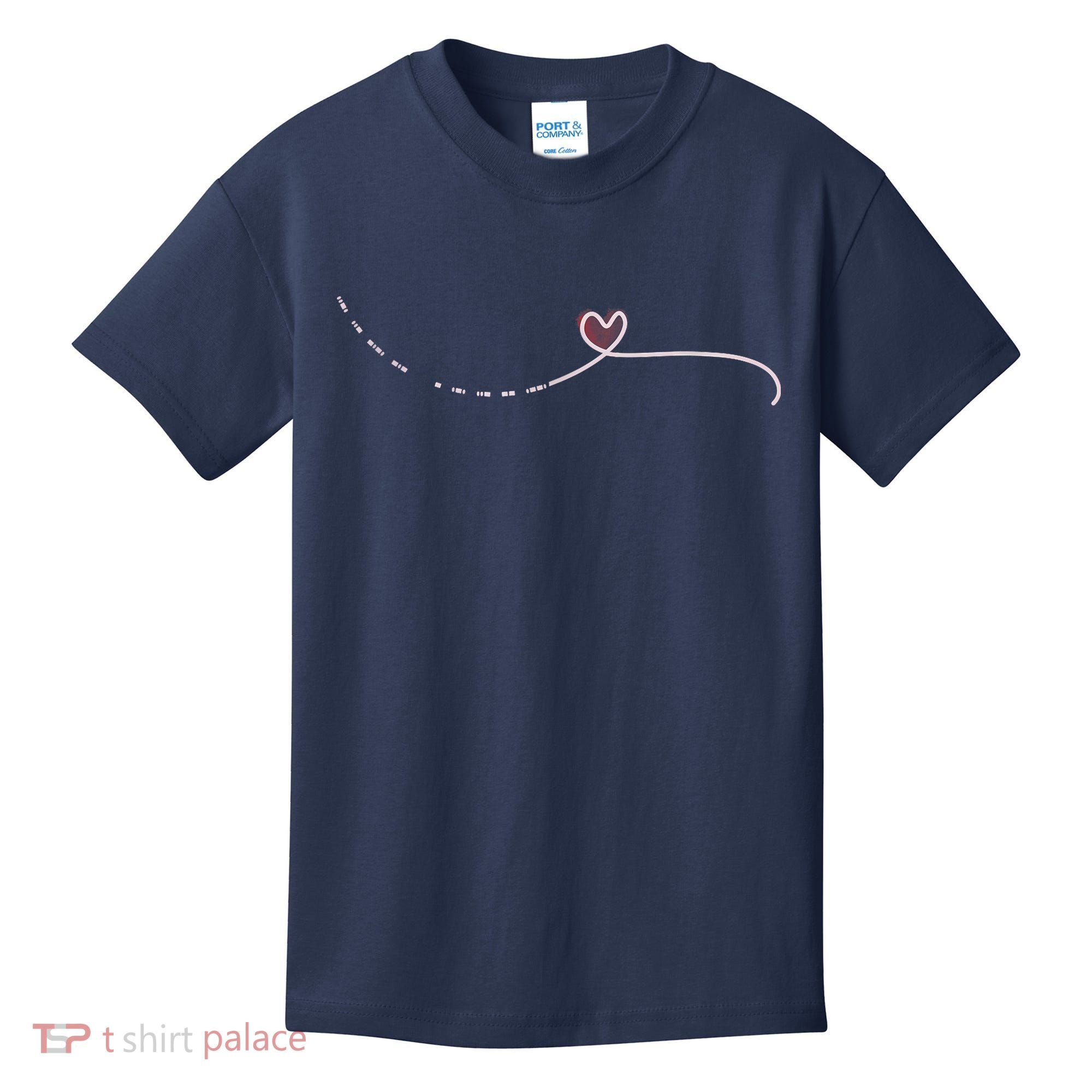 Subtle Fk Trump Morse Code Heart Antimaga Feminist Rights Kids T-Shirt
