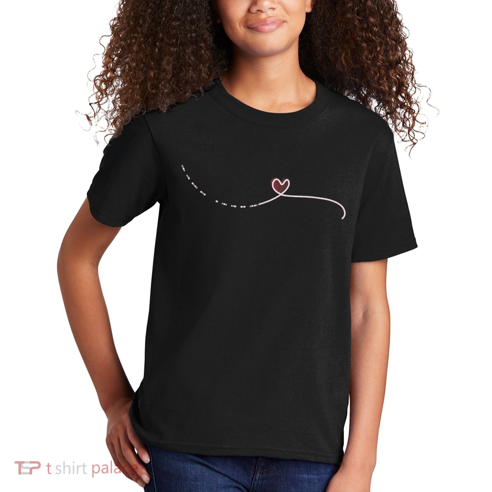 Subtle Fk Trump Morse Code Heart Antimaga Feminist Rights Kids T-Shirt