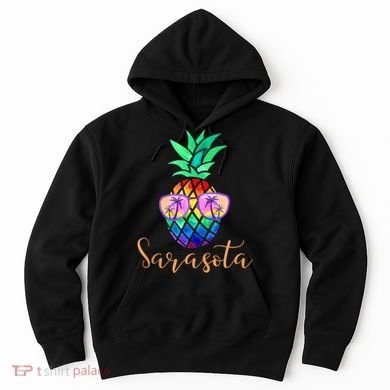 Sarasota Florida Tropical Funny Pineapple Summer Sunglasses Hoodie