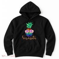 Sarasota Florida Tropical Funny Pineapple Summer Sunglasses Hoodie thumb 0