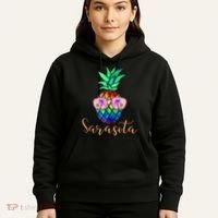 Sarasota Florida Tropical Funny Pineapple Summer Sunglasses Hoodie thumb 5