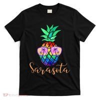 Sarasota Florida Tropical Funny Pineapple Summer Sunglasses T-Shirt thumb 0