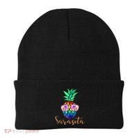Sarasota Florida Tropical Funny Pineapple Summer Sunglasses Beanie thumb 0