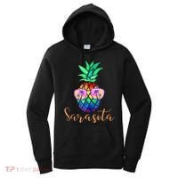 Sarasota Florida Tropical Funny Pineapple Summer Sunglasses Women's Hoodie thumb 0