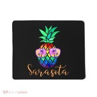 Sarasota Florida Tropical Funny Pineapple Summer Sunglasses Mousepad thumb 0