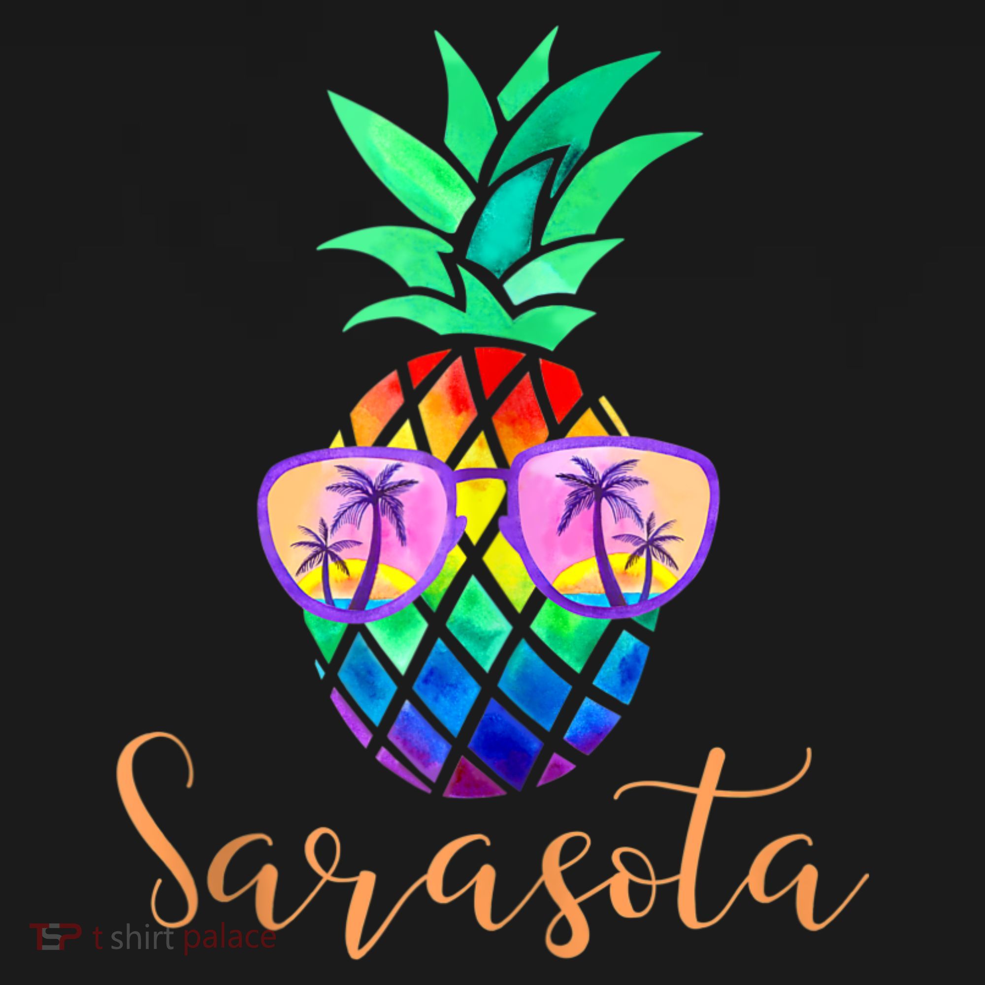Sarasota Florida Tropical Funny Pineapple Summer Sunglasses Baby Bodysuit