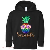 Sarasota Florida Tropical Funny Pineapple Summer Sunglasses Toddler Hoodie thumb 0