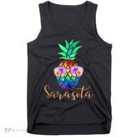 Sarasota Florida Tropical Funny Pineapple Summer Sunglasses Tank Top thumb 0