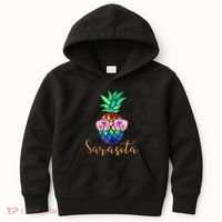 Sarasota Florida Tropical Funny Pineapple Summer Sunglasses Kids Hoodie thumb 0