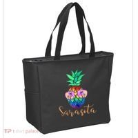 Sarasota Florida Tropical Funny Pineapple Summer Sunglasses Tote Bag thumb 2