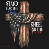 Stand For The Flag Kneel For The Cross Patriotic Christian Mousepad thumb 1