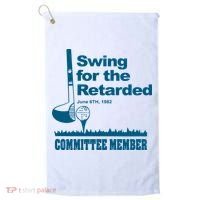 Swing For The Retarded Golf Towel thumb 0