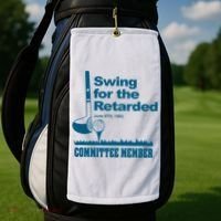 Swing For The Retarded Golf Towel thumb 2