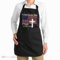 Stand For The Flag, I Kneel At The Cross Patriotic Christian Apron thumb 2