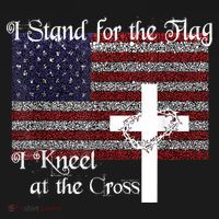Stand For The Flag, I Kneel At The Cross Patriotic Christian Sweatshirt thumb 3