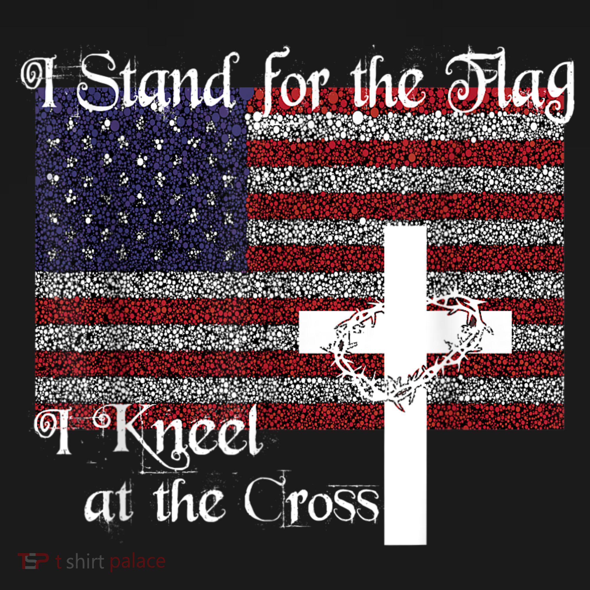Stand For The Flag, I Kneel At The Cross Patriotic Christian Sweatshirt