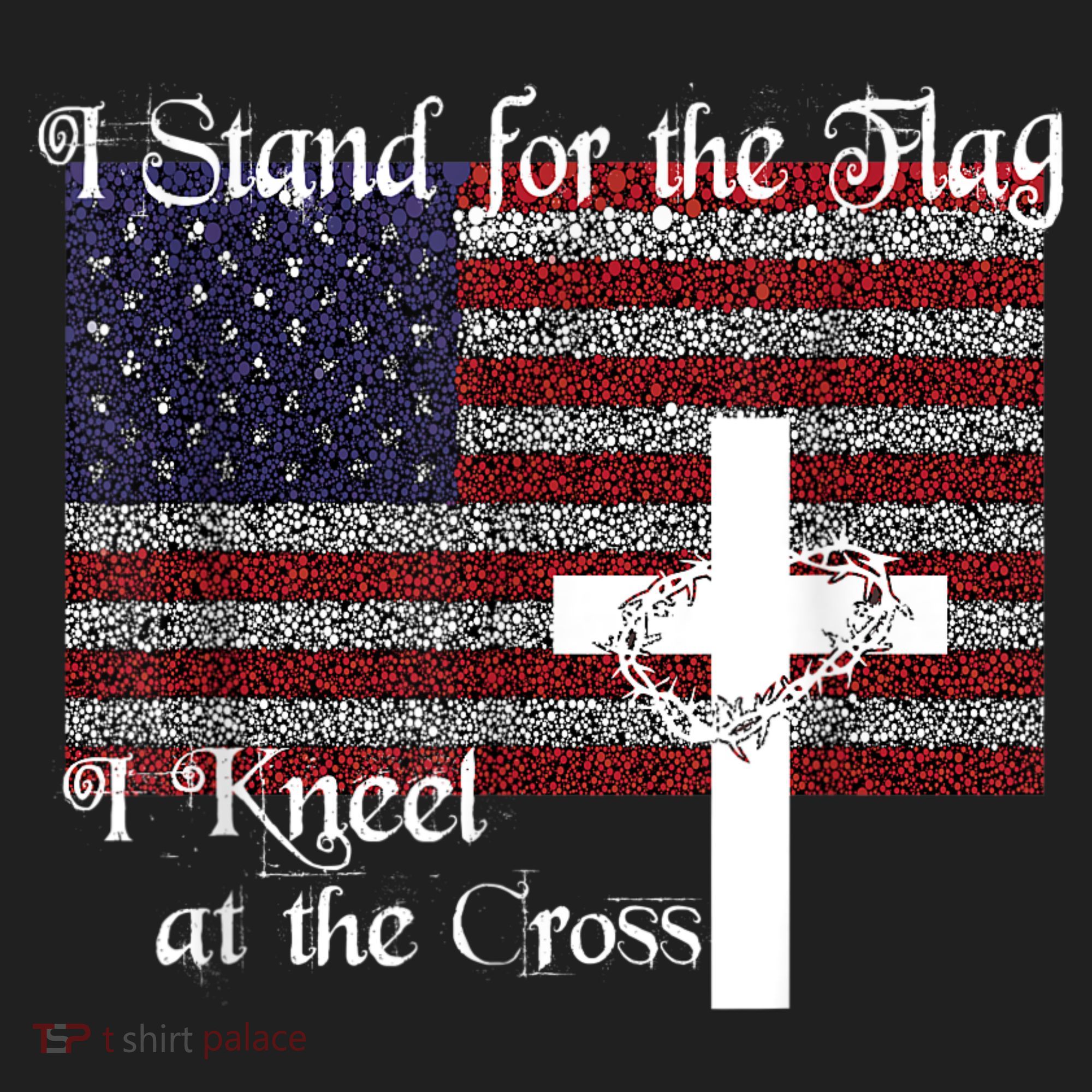 Stand For The Flag, I Kneel At The Cross Patriotic Christian Beanie