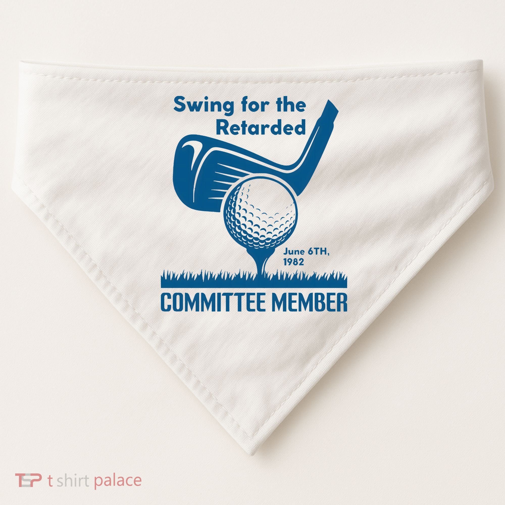 Swing For The Retarded June 6th 1982 Committee Member USA-Made Doggie Bandana