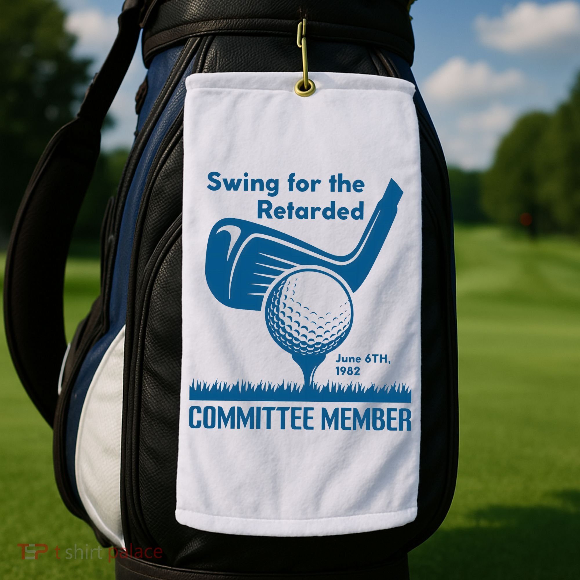 Swing For The Retarded June 6th 1982 Committee Member Golf Towel