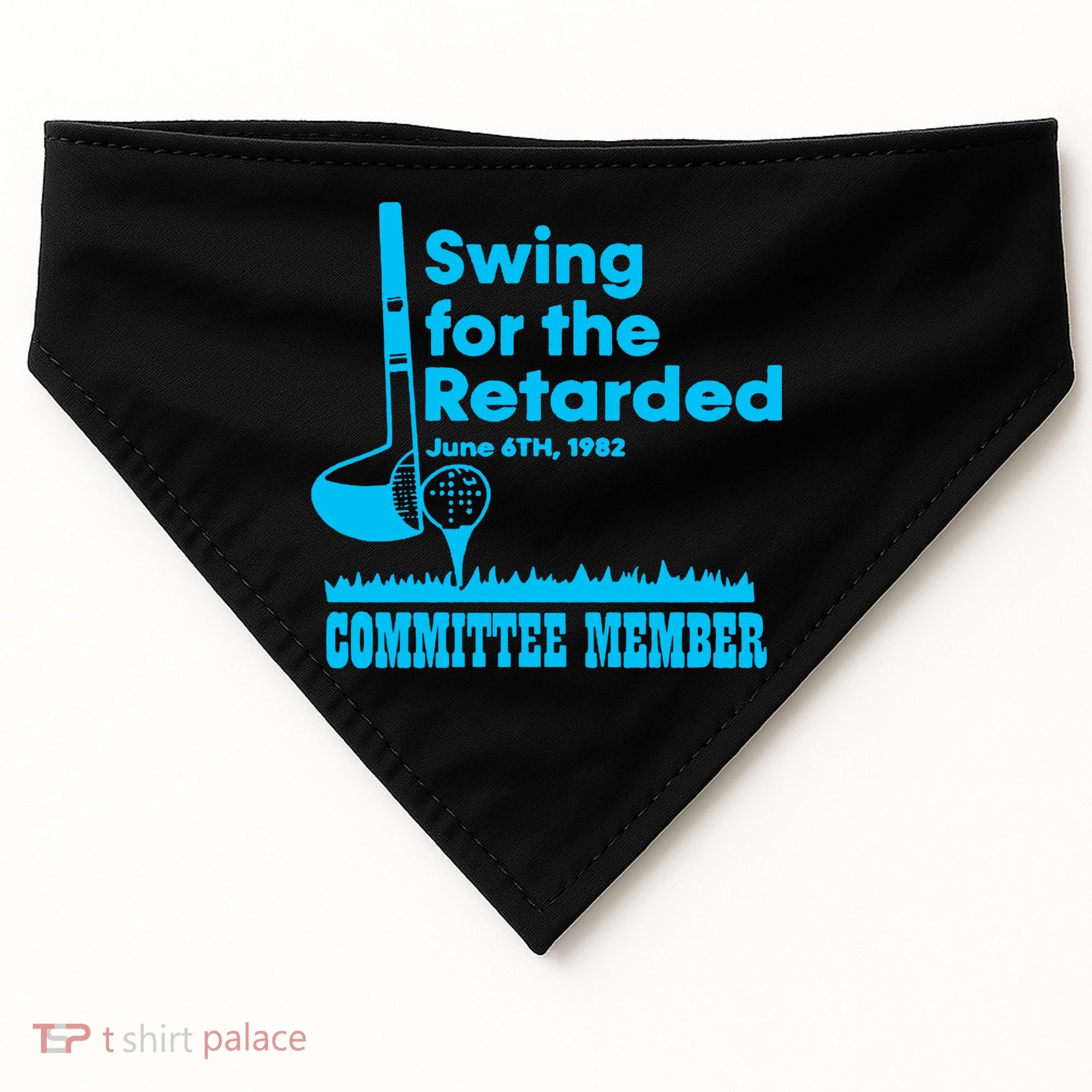 Swing For The Retarded June 6th 1982 Committee USA-Made Doggie Bandana
